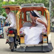 Wedding on Boracay Island at White Beach off James and Woomie.